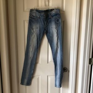 Express Blue Denim with Black Embroidery